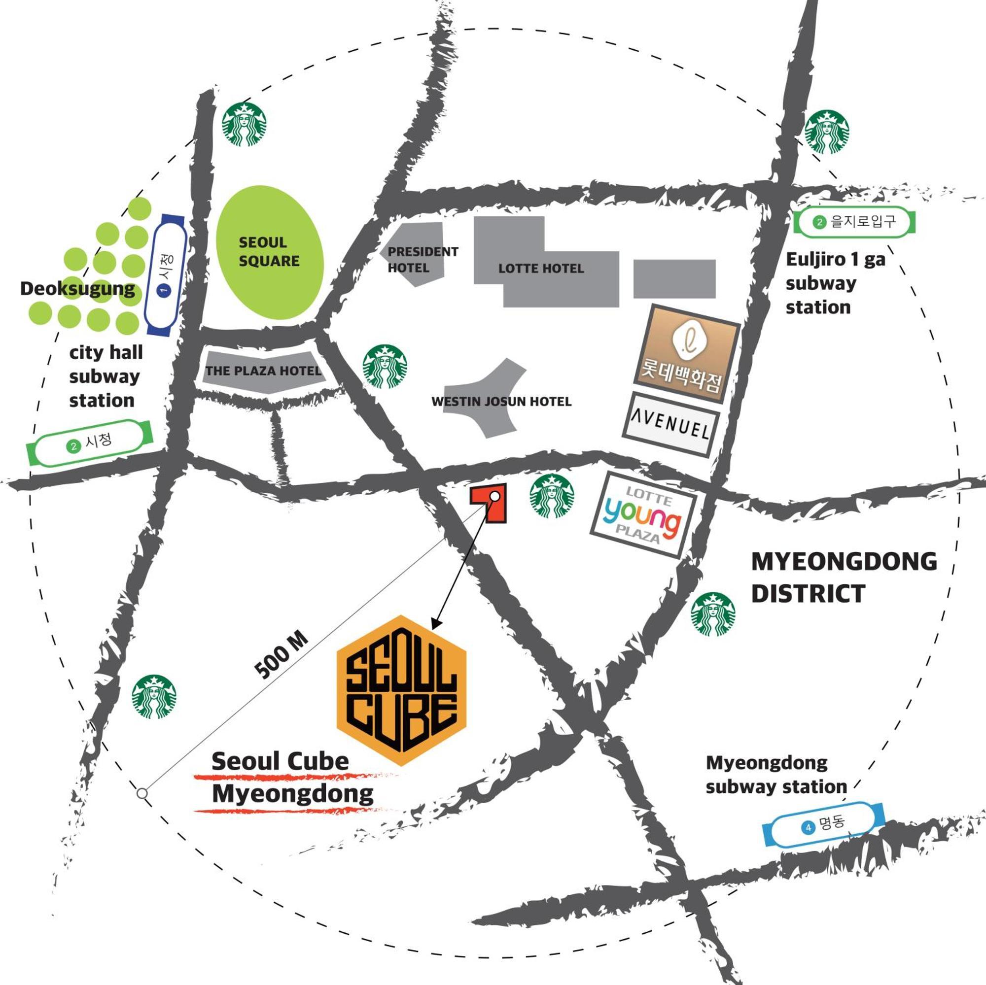 Seoul Cube Myeongdong Hotel Kültér fotó